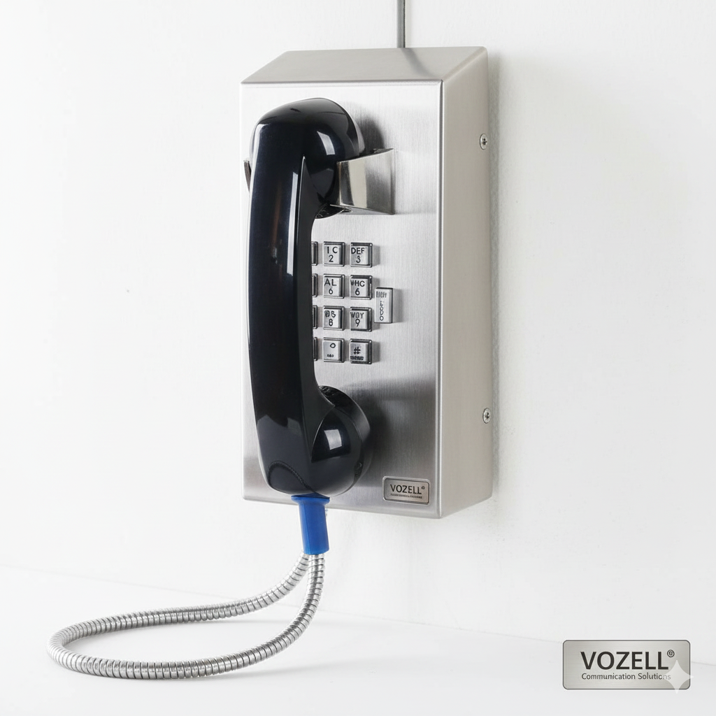 Vozell® JR201-FK-Analog-SS: El Teléfono Público de Acero Inoxidable que Redefine la Seguridad Industrial
