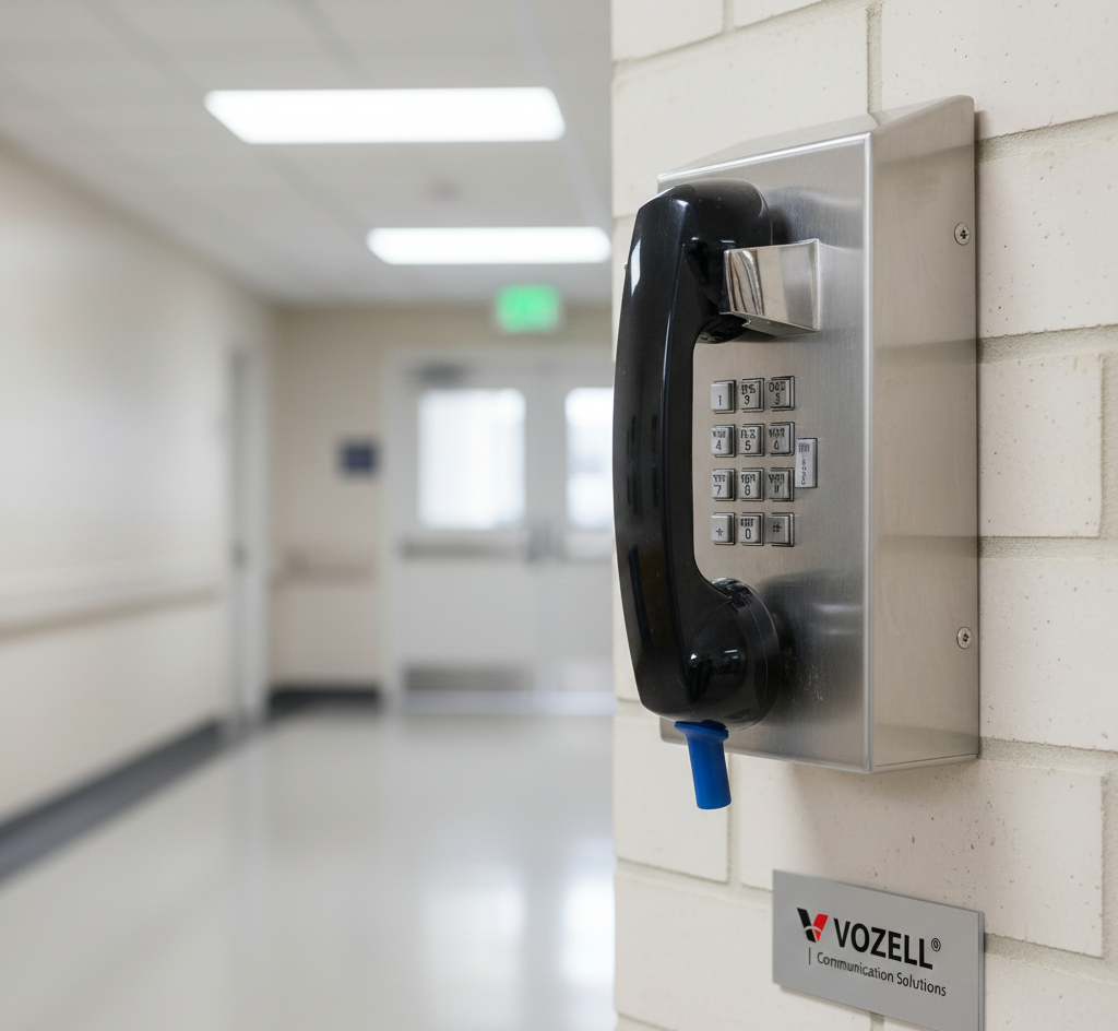 Vozell® JR201-FK-Analog-SS: El Teléfono Público de Acero Inoxidable que Redefine la Seguridad Industrial