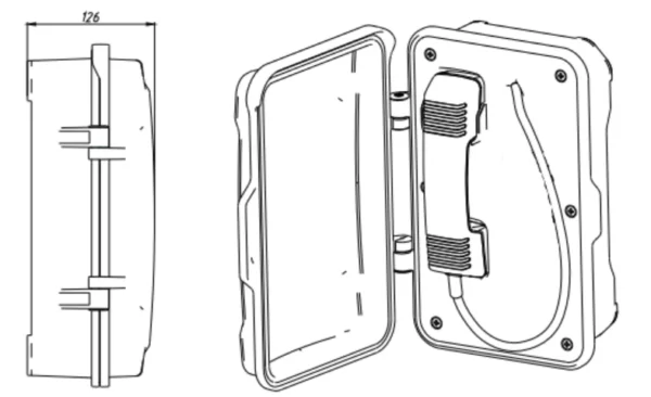 Teléfono Industrial sin Teclado Vozell® JR101-CB