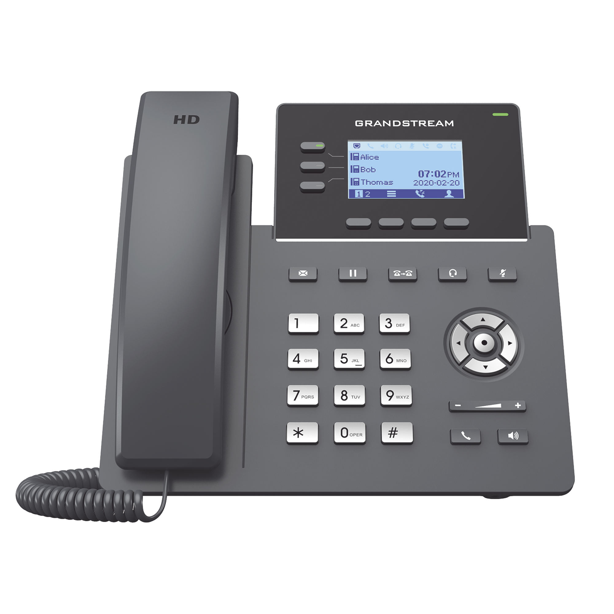 Teléfono IP Grado Operador, 3 líneas SIP con 6 cuentas, puertos Gigabit, codec Opus, IPV4/IPV6 con gestión en la nube GDMS - Image 1