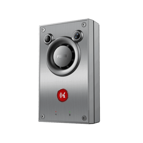 Video/ Intercomunicador IP, Altavoz 10W, 2 relevadores con botón para llamada, anti-vandálico, IP66 e IK10, PoE