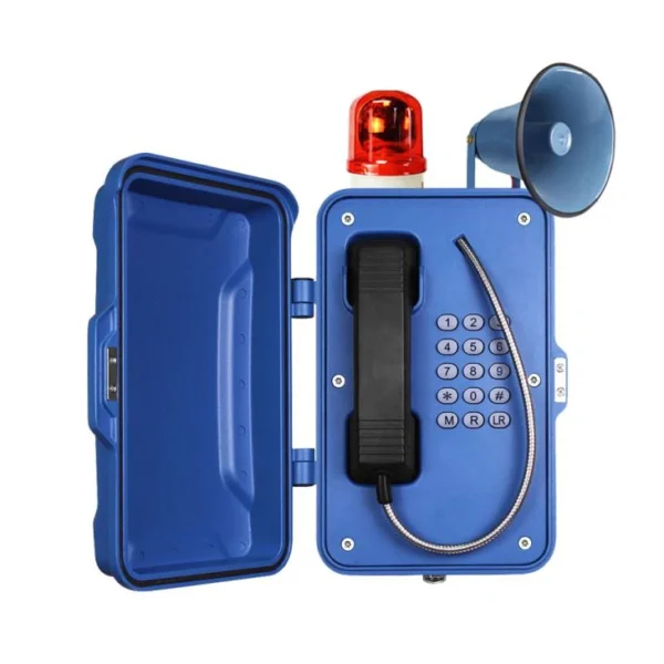 Teléfono Industrial Antivandálico IP67 con Bocina y Baliza