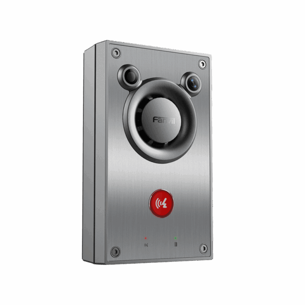 Video/ Intercomunicador IP, Altavoz 10W, 2 relevadores con botón para llamada, anti-vandálico, IP66 e IK10, PoE