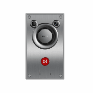 Video/ Intercomunicador IP, Altavoz 10W, 2 relevadores con botón para llamada, anti-vandálico, IP66 e IK10, PoE