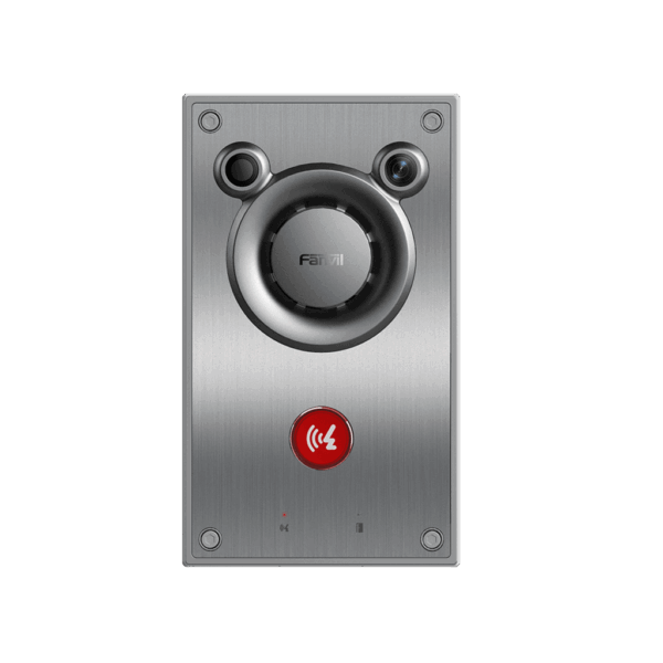 Video/ Intercomunicador IP, Altavoz 10W, 2 relevadores con botón para llamada, anti-vandálico, IP66 e IK10, PoE