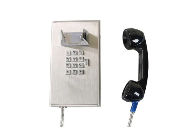 Vozell® JR201-FK-VC – Teléfono Antivandálico para Prisiones con Auricular de Acero Inoxidable