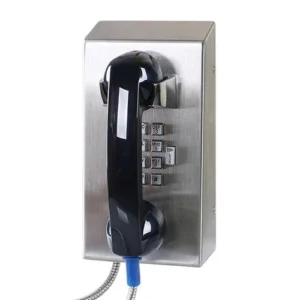 Vozell® JR201-FK-VC – Teléfono Antivandálico para Prisiones con Auricular de Acero Inoxidable