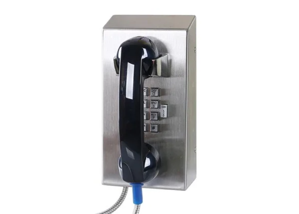 Vozell® JR201-FK-VC – Teléfono Antivandálico para Prisiones con Auricular de Acero Inoxidable