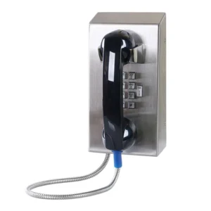 Vozell® JR201-FK-VC-SIP - Teléfono Público Antivandálico con Auricular de Acero Inoxidable