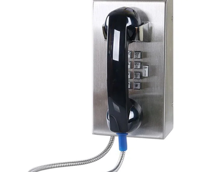Vozell® JR201-FK-VC-SIP – Teléfono Público Antivandálico con Auricular de Acero Inoxidable