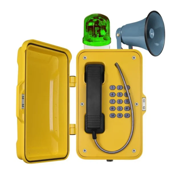 Vozell® JR101-FK-HK-SIP – Teléfono para Túneles con Bocina y Baliza de Alerta